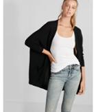 Express Petite Textured Drop Shoulder Open Cover-up