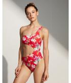Express Womens Floral One Shoulder Cut-out One-piece