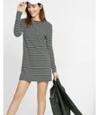 Express Womens Striped Long Sleeve T-shirt Dress
