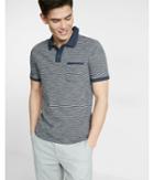 Express Striped Jacquard Flat Knit Jersey Polo