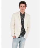 Express Mens Slim Khaki Cotton-blend Blazer