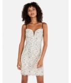 Express Womens V-wire Sweetheart Neck  Dress