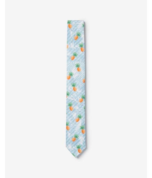 Express Mens Slim Palm Background Pineapple Tie