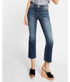 Express High Waisted Dark Wash Bell Cropped Jeans