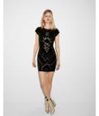 Express Womens Petite Velvet Sequin Cap Sleeve