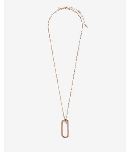 Express Womens Rectangle Link Pendant Necklace