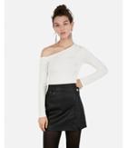 Express Womens Express Womens High Waisted D-ring Wrap Front Faux Leather