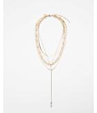 Express Womens Nested Stone Drop Necklace