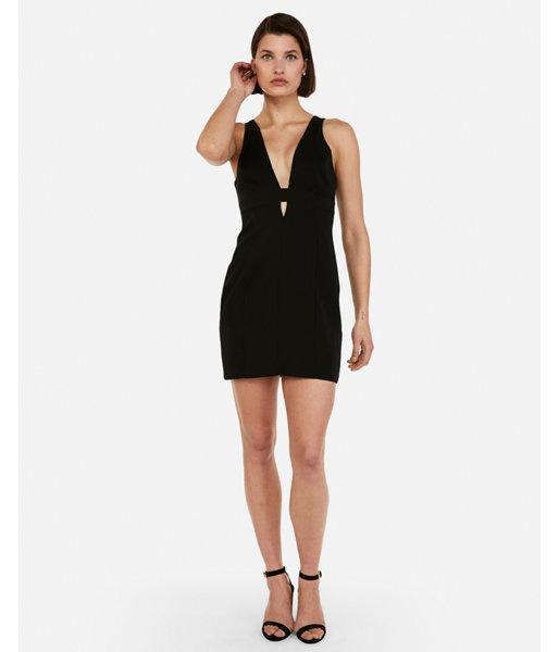 Express Womens Deep V  Dress