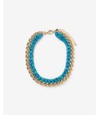 Express Womens Yarn Wrapped Chain Necklace