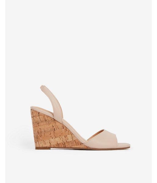 Express Womens Slingback Cork Wedge