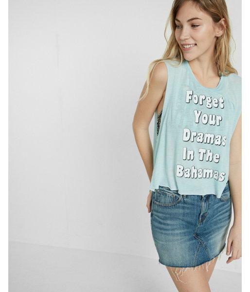 Express Womens Express Womens Express One Eleven Forget Your Dramas Abbreviated Tank