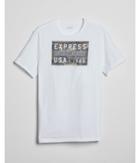 Express Mens Camo Express Logo Supersoft Crew Neck Tee