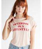 Express Womens Optimism Is A Lifestyle Graphic Boyfriend Tee