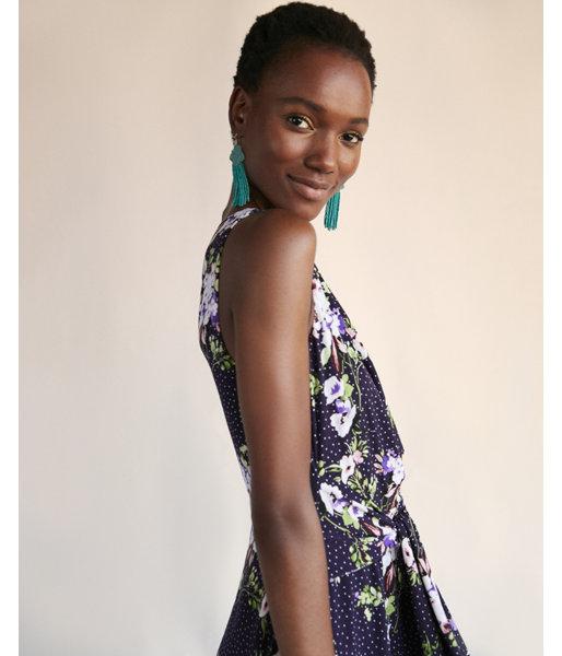 Express Womens Floral Tie Front Dress