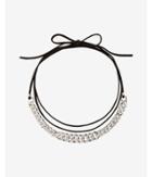 Express Womens Pave Status Link Wrap Choker Necklace