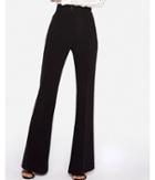 Express Womens Super High Waisted Pintuck Flare Dress Pant