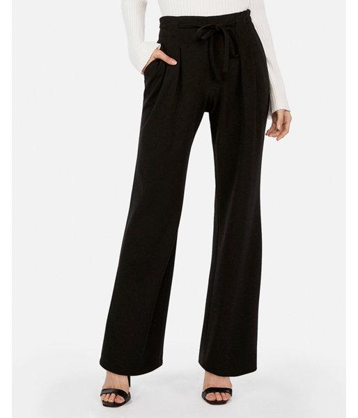 Express Womens High Waisted Skinny Tie Waist Wide