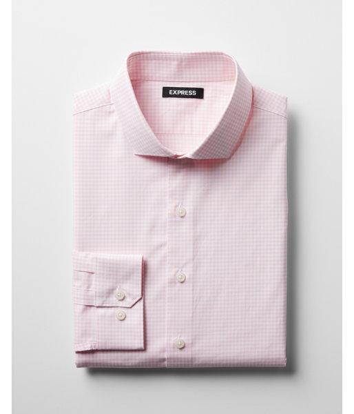 Express Mens Extra Slim Check Print Dress