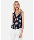Express Womens Satin Printed V-neck Hudson Tank