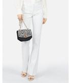 Express Womens Low Rise Signature Stripe Columnist Barely Boot Pant