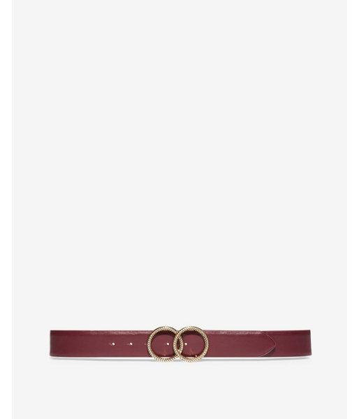 Express Womens Textured Double O-ring Buckle Belt