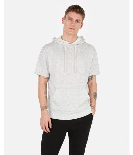 Express Mens Exp Weekend Heather Short Sleeve Popover Hoodie