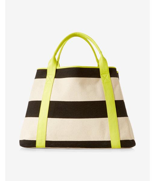 Express Womens Striped Beach Tote