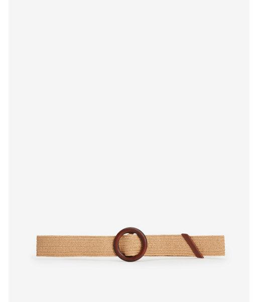 Express Womens Wood O-ring Belt