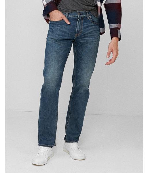 Express Mens Slim Straight Dark Wash 365 Comfort Jeans