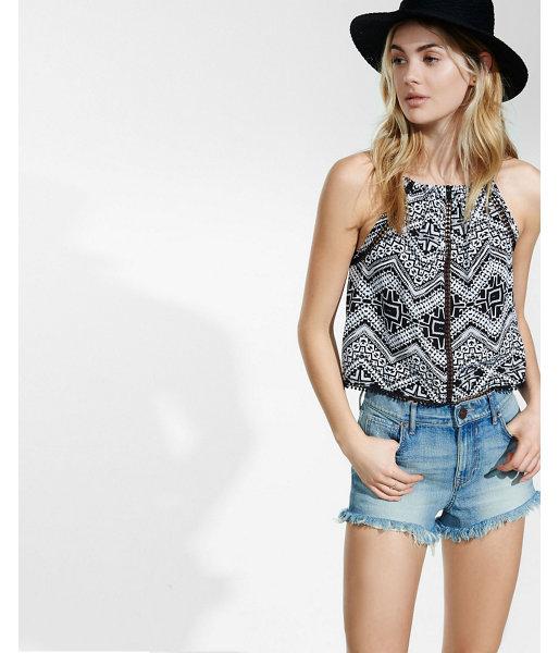 Express Womens Aztec Tie Back Cami