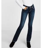 Express Low Rise Thick Stitch Stretch Barely Boot Jeans