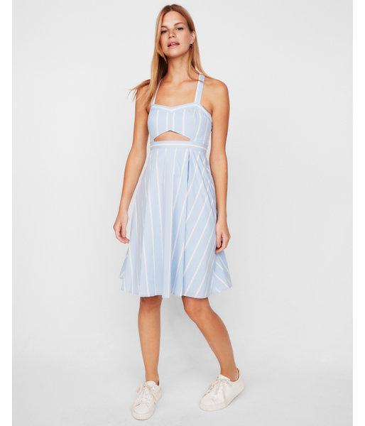 Express Womens Front Cut-out Fit And Flare