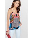 Express Women's Camis Bold Floral Reversible Barcelona Cami