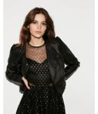 Express Womens Metallic Dot Mesh Fit And Flare Dress