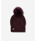 Express Womens Marled Cable Knit Pom Beanie