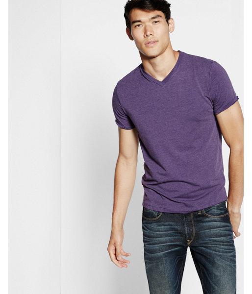 Express Mens Flex Stretch Textured V-neck Tee