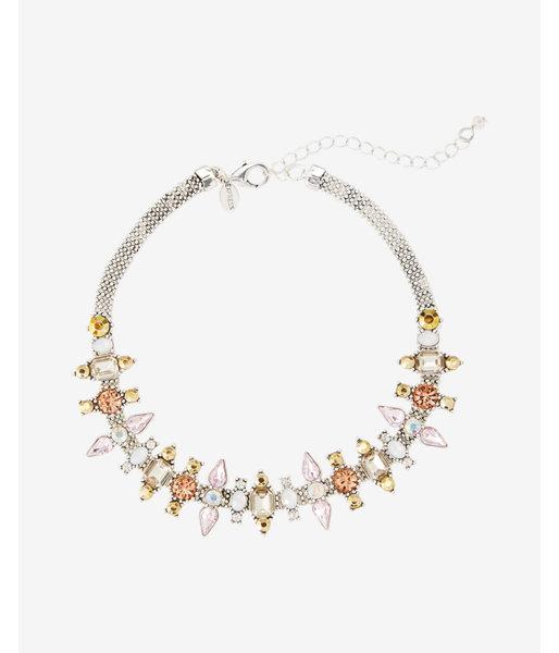 Express Womens Mixed Stone Choker Necklace