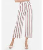 Express Womens Express Womens High Waisted Striped Button Fly Cropped Wide