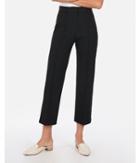 Express Womens High Waisted Pinstripe Straight Cropped Pant