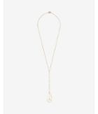 Express Womens Teardrop Peace Sign Y-neck Necklace