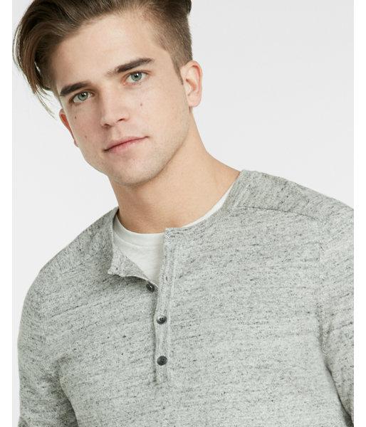 Express Cotton Ribbed Henley