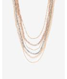 Express Womens Multi-row Faceted Necklace