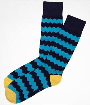Express Mens Zig Zag Dress Socks