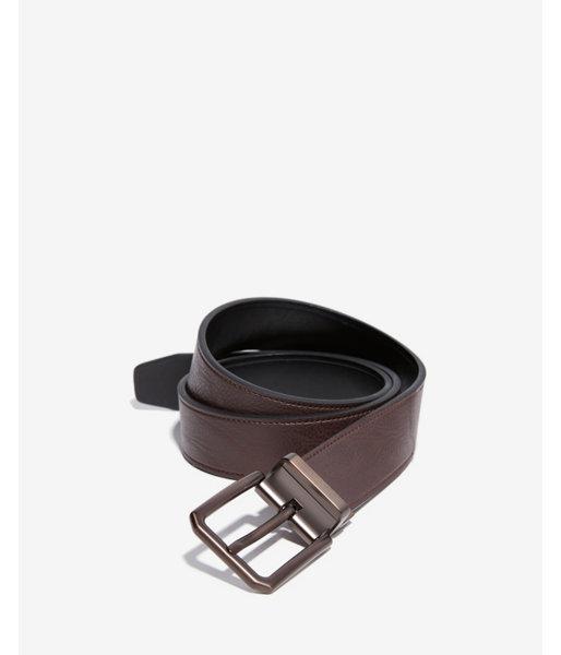 Express Mens Reversible Brushed Copper Prong Buckle Belt