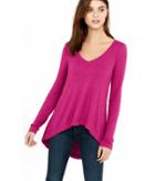 Express Women's Tees Berry Express One Eleven Trapeze Tee