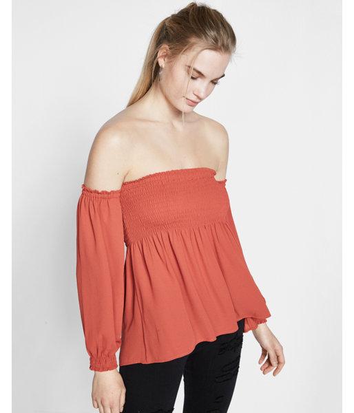Express Smocked Off The Shoulder Peasant