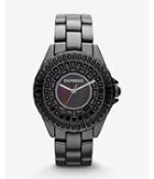 Express Mens Analog Ceramic Bracelet Watch - Black