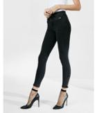 Express High Waisted Black Zip Stretch Jean Ankle