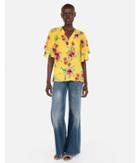 Express Womens Floral Short Sleeve Button Front Chelsea